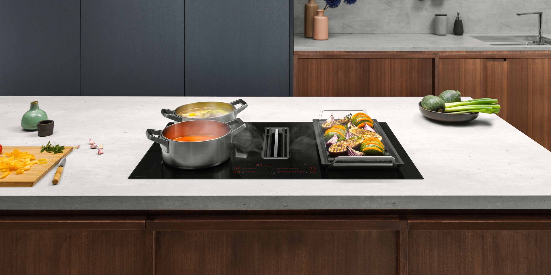 Tables de cuisson combinées